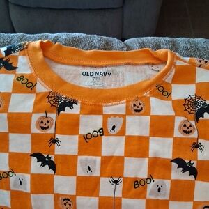 Old Navy Orange and White Halloween Pjs